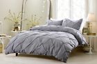 3857 Cherry Hill Bedding Set Pinch Pleat Pintuck Oversized Duvet Comforter
