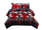 3d-cf-promise Hig Comforter Set Queen Piece Red And White 703624980795