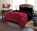 3pc-comf-brgblk-k Sweet Home Collection Down Alternative Comforter Set 3 Piece Reversible King Pillow Shams Microfiber 642049064393
