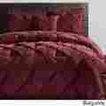 Vcny-85081 4-piece Vcny Comforter Set Carmen Pintuck Queen Size Burgundy