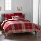 400396206992 Cuddl Duds Red Plaid Heavyweight Flannel Comforter Set