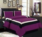43224-19569 Grand Linen Piece King Size Dark Purple Black 730699525958