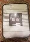 490601317209 Threshold White Embroidered Stripe Comforter Set
