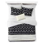 490602622807 Room Essentials Black Chevron Stripe Comforter Set Xl