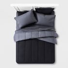 490622303472 Room Essentials Solid Reversible Comforter Set Xl
