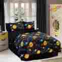 490729 Veratex Bedding Rocket Star Glowin The Dark Comforter Set Black Multi Color Twin 736425490729