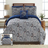 4bdstprtg-crc-qn Corsicana Collection Pc Reversible Comforter Set Ultra Soft 645470188973