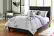 5-pccomforter Laverne Colormate Set Gray With Shams Pillows Washable Polyester