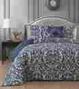 Mdr-5cs-quen-gh-bl 5-piece Geneva Home New Madera Comforter Set Blue Queen 841323108703 Mdr-5cs-quen-gh-bl 5-piece Geneva Home New Madera Comforter Set Blue Queen 841323108703