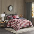 5027048 Plaid Queen Comforter Set Pillow Sham Bed Skirt 648865027048