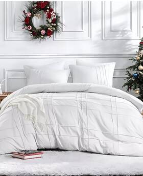 16870596dc2e06 510 Design Porter Soft Wash Pleated 3-piece Comforter Set White Full