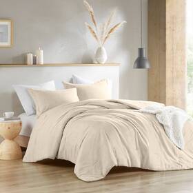 91218712 510 Design Full/queen Camden Chambray Solid Print Comforter Set Neutral -