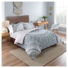 52460682 Vue Gray Medallion Reversible Comforter Set Twin Xl 885308474131
