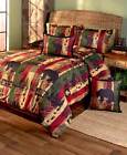552305-5ckn Unbranded Pc Woodland Comforter Set Dakota Lodge Black Bears Trees