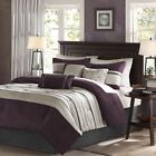 55425834 Madison Park Queen Size Bed Comforter Set Plum 793155425834