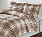 606034948785 Unbranded Brown Plaid Comforter Set Twin Txl Size