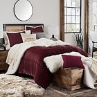 61757011 Ugg Hudson Reversible King Comforter Set In Garnet 008889310357
