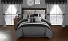 618194774180 Chic Home Didith Piece Color Block Embroidered Complete