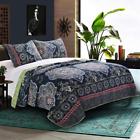 636047364128 Greenland Home Fashions Twyla Queen Quilt Set Reversible
