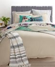 636193257572 Martha Stewart Full Queen Comforter Cotton Linen Ivory