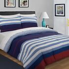 65197455 Nouvelle Home Nautical Stripe Reversible Twin Comforter Set In