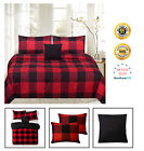 653078518788 Sweet Home Collection Buffalo Check Comforter Set Red