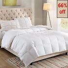 653391487389 Whatsbedding Cotton Down Comforter White Goose Duck And