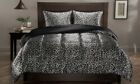 655385015608 Luxury Satin Reversible Mini Comforter Set Snow Leopard