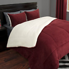 66-401-k-b Lavish Home Sherpa Comforter Twin Full Queen King 886511726666