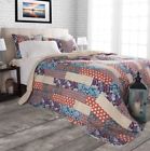66o-10060 Windsor King Rustic Quilt Bedroom Set Bedding Comforters 689992562705