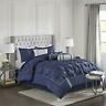 675716700690 Madison Park Laurel Comforter Set Queen Navy