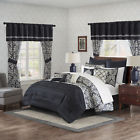 675716748173 Madison Park Simone Ivory Damask Pc Queen Drapes