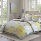 675716894962 Comfort Spaces Enya Comforter Set Piece Yellow Grey