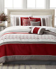 H337 679610755091 Hallmart Collectibles Bedding Fletcher Queen Comforter Set Red