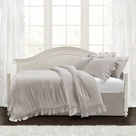 82676262 6pc Reyna Daybed Cover Set Light Gray Lush Decor