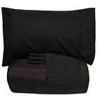 6pc-sht-1pc-cmf-blk-f Sweet Home Collection Piece Solid Color Comforter And 842491109585