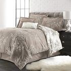 6pcfolcomf-twk Hotel Ave New Foliage Comforter Set King Beige 659066105084