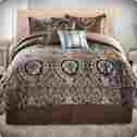Ms35-001-822-09 7-piece Mainstays Jacquard Bedding Traditional Comforter Polyester Full Queen Victoria