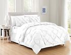 700rw-8pc-pintuck-comf-twin-white Elegant Comfort Luxury Best Softest Coziest Comforter Set 088234297366