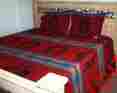 7025-a 7025a New King Southwestern Bedspread Shams Kokopelli Red Southwest Sante Fe