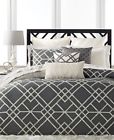 706255674712 Hotel Collection Airbrush Geo Comforter Charcoal New Msrp