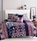 706256440408 Martha Stewart Whim Wild Child Navy Cranberry Twin