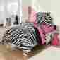 71926 803650029168 Royal Heritage Home Dorm Room Bedding Twin Xl Comforter Sheets Pillow Case Zebra Print Pink Gray Set 710308271926