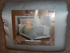 7214877030704 Highland Park Silk Royal Velvet Mint Smoke 3 Piece Full Comforter Set New