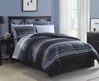 7263  Essential Home Twin Size Stripe Complete Bed Set Casual Bedroom