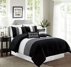 730699526436 Grand Linen Piece Twin Size Black White Grey