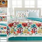 734737403451 Fairfield Square Collection Floral Queen 8 Piece Comforter Set Blue Red Purple Yellow W Sheets Bed In A Bag