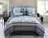 Bcm7csqueninbl 735732075322 Victoria Classics 7 Piece Beckham Reverse Comforter Set Queen Blue