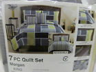 735732977145 Victoria Classics Morgan Reversible Quilt Set Queen Yellow