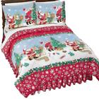 75768 Collections Etc Santa Christmas Comforter Set With Shams 191121088845